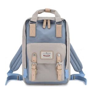 Himawari Blue and Tan Backpack